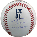 Trea Turner Autographed Philadelphia Phillies OML Baseball Insc. Fanatics 54548