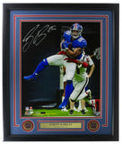 Saquon Barkley Signed Framed 16x20 New York Giants Photo Panini