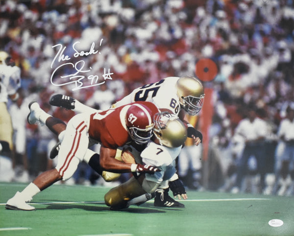 Cornelius Bennett Alabama Tide Signed/Inscribed 16x20 Photo JSA 212036