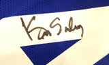 SEAHAWKS KENNY EASLEY AUTOGRAPHED SIGNED FRAMED BLUE JERSEY MCS HOLO 177855