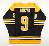Johnny Bucyk Signed Boston Bruins Captain Jersey Inscribed"H.O.F. 1981"(JSA COA)