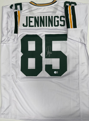 GREG JENNINGS Packers Signed Custom Replica White Jersey AUTO - BAS