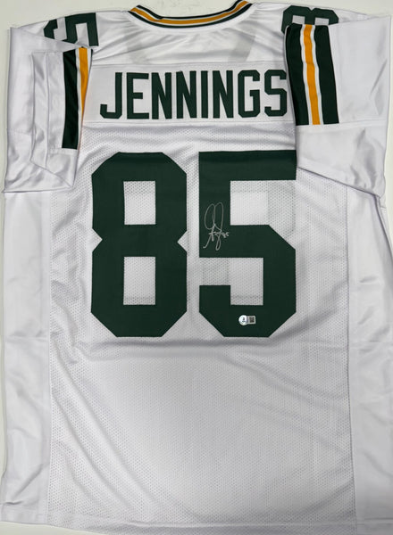 GREG JENNINGS Packers Signed Custom Replica White Jersey AUTO - BAS