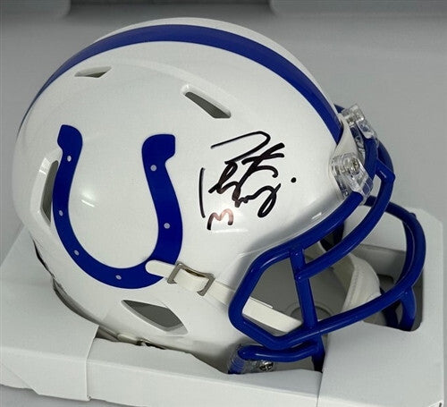 Indy Colts PEYTON MANNING Signed Riddell Speed Mini Helmet AUTO - FAN