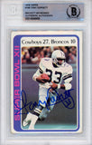 Tony Dorsett Autographed 1978 Topps #168 Trading Card Beckett Slab 39222