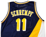 INDIANA PACERS DETLEF SCHREMPF AUTOGRAPHED BLUE JERSEY MCS HOLO STOCK #202425