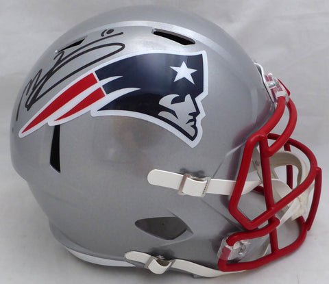 Mac Jones Autographed Signed Patriots Full Size Speed Helmet Beckett QR #BH52441