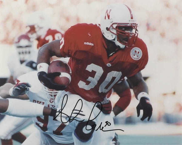 Packers All Time Leading Rusher AHMAN GREEN Signed 8x10 Nebraska Photo #17 AUTO