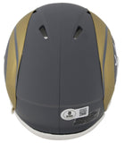 Rams Kurt Warner Authentic Signed Slate Speed Mini Helmet BAS Witnessed