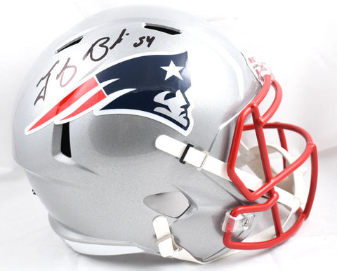 Tedy Bruschi Autographed New England Patriots F/S Speed Helmet - Beckett W Holo
