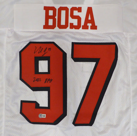 49ers Nick Bosa Autographed Signed White Jersey "2022 DPOY" Beckett QR #W432071