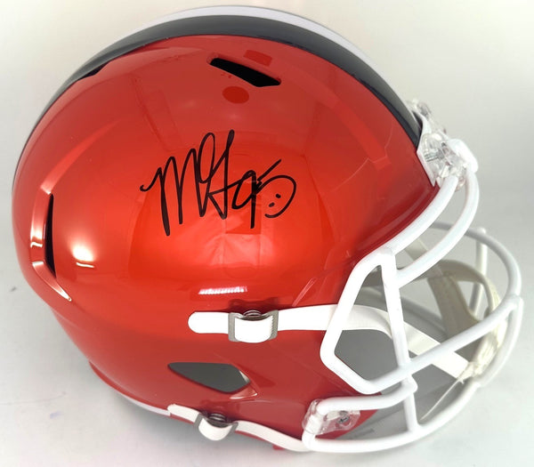Browns Def POY MYLES GARRETT Signed Full Size Replica Speed Helmet AUTO - BAS