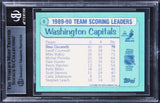 Capitals Dino Ciccarelli Signed 1990 Topps Tiffany Team SL #6 Card BAS Slabbed