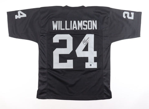 Fred Williamson Signed Oakland Raiders Jersey Inscribed "The Hammer"(Beckett) DB