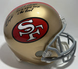 JOHN TAYLOR Signed Full Size 49ers Riddell Replica Helmet AUTO - BAS