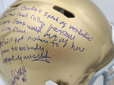 RUDY RUETTIGER AUTOGRAPHED NOTRE DAME FULL SIZE AUTHENTIC HELMET SPEECH BECKETT