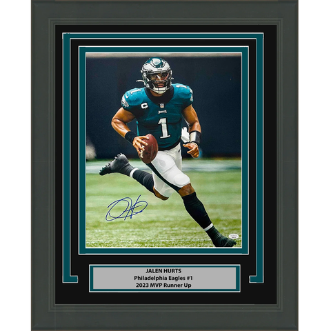 Framed Autographed/Signed Jalen Hurts Philadelphia Eagles 8x10 Photo JSA COA #2