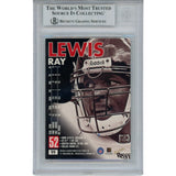 Ray Lewis Autographed/Signed 1998 Skybox #99 Trading Card Slab Beckett 53521