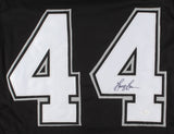 George Gervin Signed San Antonio Spurs Hockey Style Jersey (JSA COA) The Iceman