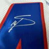 FRAMED Autographed/Signed STEFON DIGGS 33x42 Buffalo White Jersey Beckett COA