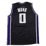Autographed/Signed Malik Monk Sacramento Black Basketball Jersey Beckett BAS COA