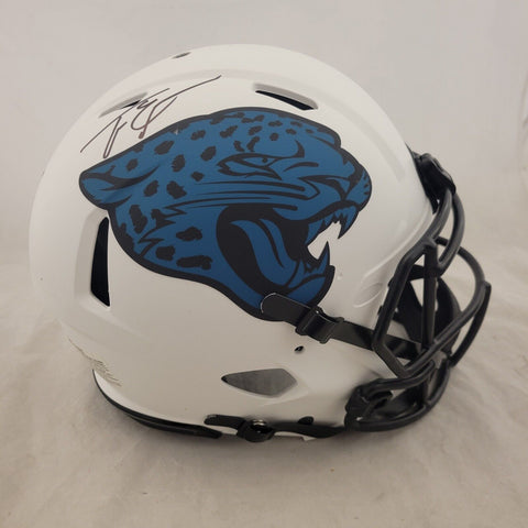 TRAVIS ETIENNE SIGNED JAGUARS F/S LUNAR ECLIPSE SPEED AUTHENTIC HELMET BECKETT