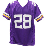 Adrian Peterson Autographed XL Pro Style Purple Jersey Beckett Witness 49287