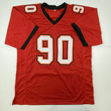 Autographed/Signed JASON PIERRE-PAUL Tampa Bay Red Football Jersey JSA COA Auto