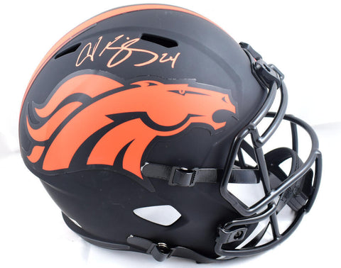 Champ Bailey Autographed Denver Broncos F/S Eclipse Speed Helmet- Beckett W Holo