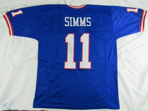 Phil Simms Signed New York Giants Jersey (JSA COA) Super Bowl XXI MVP QB
