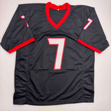 Autographed/Signed D'ANDRE SWIFT Georgia Black College Jersey JSA COA