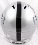 Sebastian Janikowski Signed Raiders F/S Speed Helmet w/Just Win Baby-Beckett W