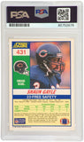 Shaun Gayle Signed Bears 1990 Score Rookie Football Card #431 (PSA Encapsulated)