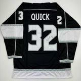 Autographed/Signed Jonathan Quick Los Angeles LA Black Jersey JSA COA