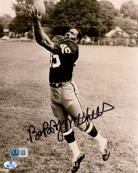 Bobby Mitchell Autographed/Signed Cleveland Browns 8x10 Photo Beckett 57426