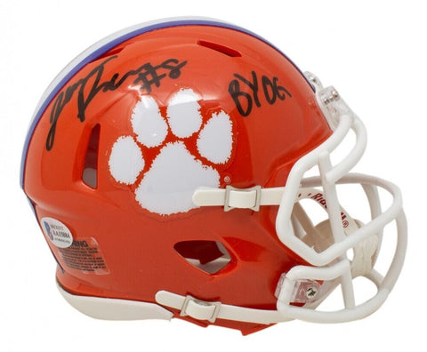 Justyn Ross Signed Clemson Tigers Mini Helmet (Beckett COA) Kansas City Chief WR