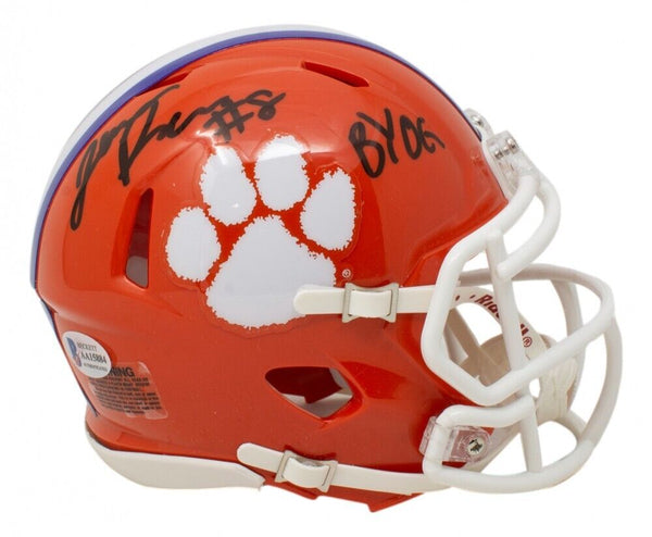 Justyn Ross Signed Clemson Tigers Mini Helmet (Beckett COA) Kansas City Chief WR