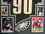 FRAMED PHILADELPHIA EAGLES JORDAN DAVIS AUTOGRAPHED SIGNED JERSEY JSA COA