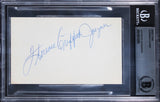 Florence Joyner Authentic 3x5 Index Card Autographed BAS Slabbed