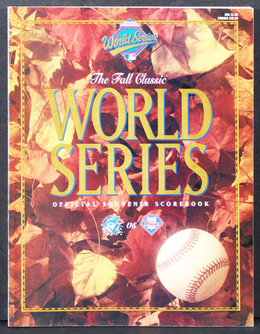1993 World Series Blue Jays vs. Phillies Official Souvenir Scorebook Magazine