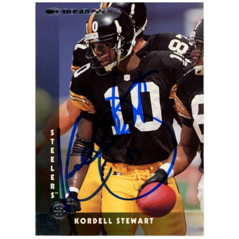 Kordell Stewart Autographed 97 Donruss #15 Trading Card Beckett Witness 52818
