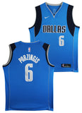 Mavericks Kristaps Porzingis Signed Blue Nike Swingman Jersey BAS #T09830
