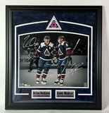 Nathan MacKinnon & Cale Makar Dual Autographed 16x20 Photo Framed Fanatics COA