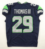 Earl Thomas Signed Seattle Seahawks Pro Cut Jersey (JSA QR) 7xPro Bowl Def. Back
