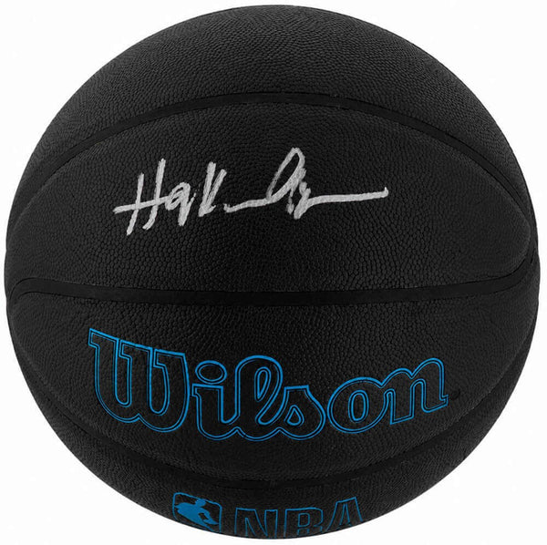 Hakeem Olajuwon Signed Wilson Forge Plus Black Full Size NBA Basketball (SS COA)