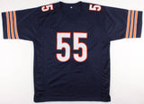 Lance Briggs Signed Bears Blue Jersey (Beckett) 7xPro Bowl (2005-2011)Linebacker