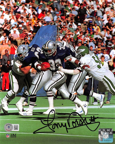 Cowboys Tony Dorsett Authentic Signed 8x10 Vertical Photo Vs Eagles BAS Witness