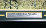 Packers Super Bowl I Champions Autographed Framed 16x20 Photo With Sigs Incl Bar