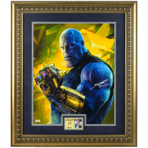 Josh Brolin Autographed Avengers Infinity War Thanos Gauntlet 16x20 Framed Photo