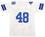 DALLAS COWBOYS DARRYL JOHNSTON AUTOGRAPHED WHITE JERSEY BECKETT BAS QR 212609
